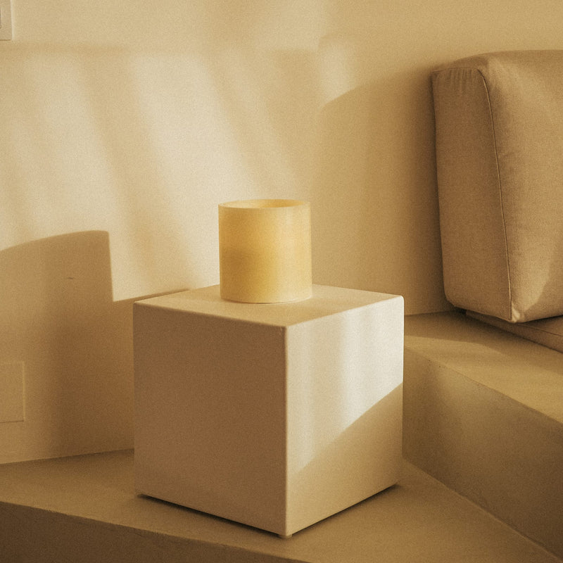 A sophisticated alternative to traditional candles, combining safety and warm LED glow.