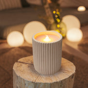 Ceramic-finished LED candle with soft 1800K glow and effortless remote operation.