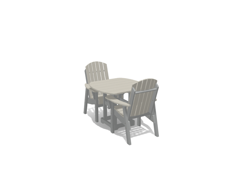 Krahn 34" x 36" Dining Table with 2 Chairs