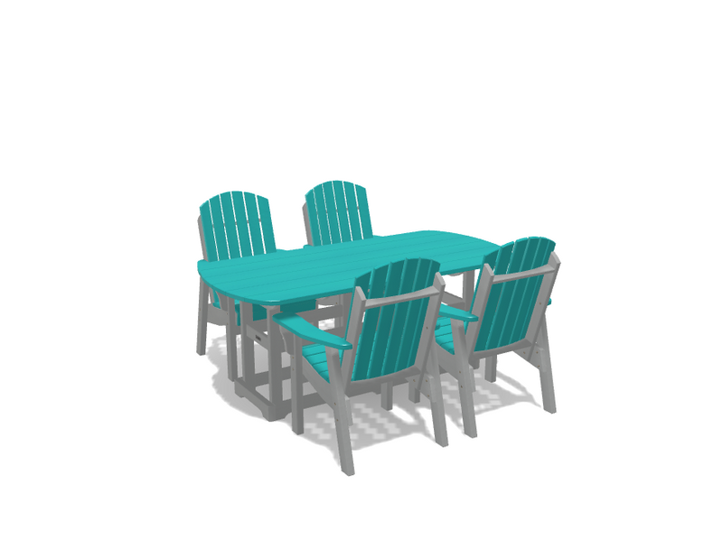 Krahn 34" x 72" Dining Table with 4 Chairs