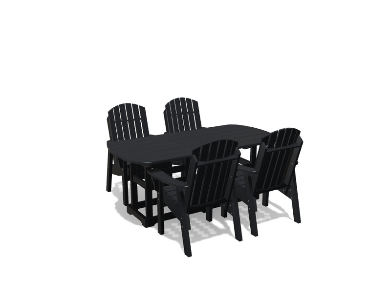 Krahn 34" x 72" Dining Table with 4 Chairs