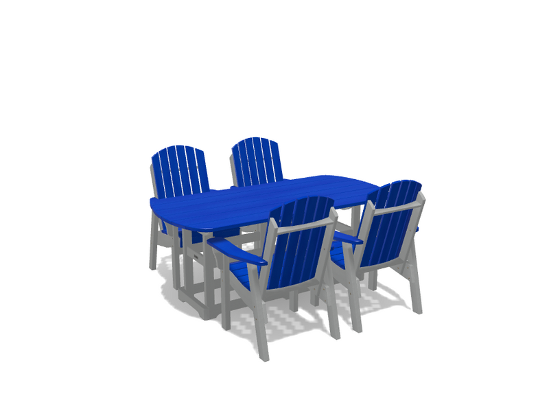 Krahn 34" x 72" Dining Table with 4 Chairs