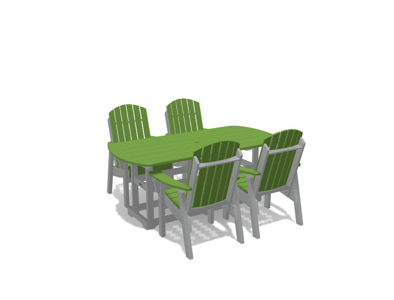 Krahn 34" x 72" Dining Table with 4 Chairs