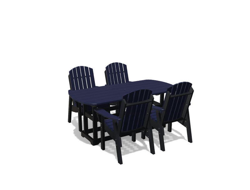 Krahn 34" x 72" Dining Table with 4 Chairs