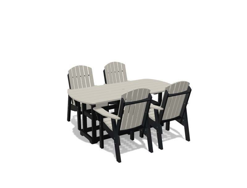 Krahn 34" x 72" Dining Table with 4 Chairs