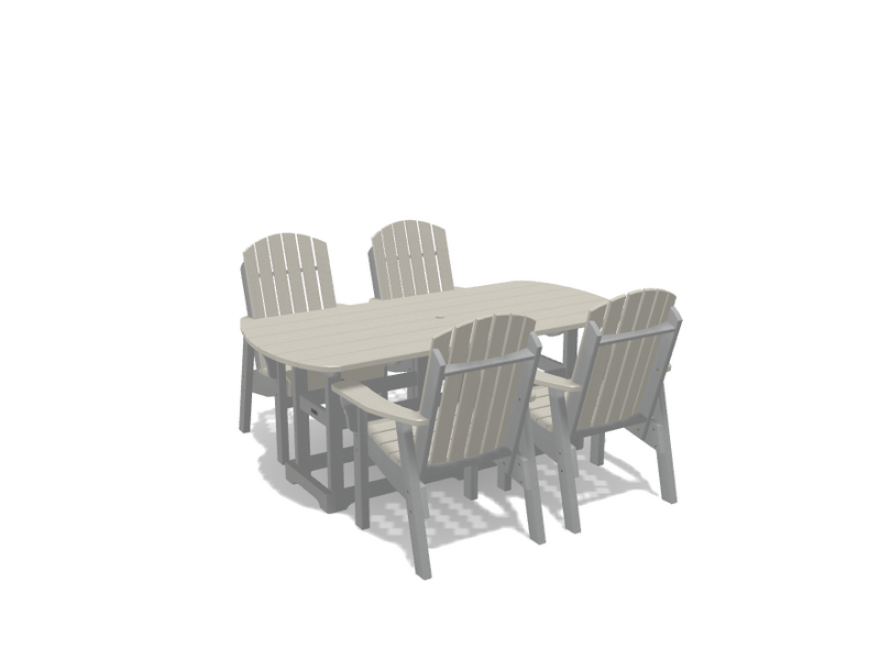 Krahn 34" x 72" Dining Table with 4 Chairs