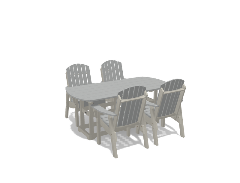 Krahn 34" x 72" Dining Table with 4 Chairs