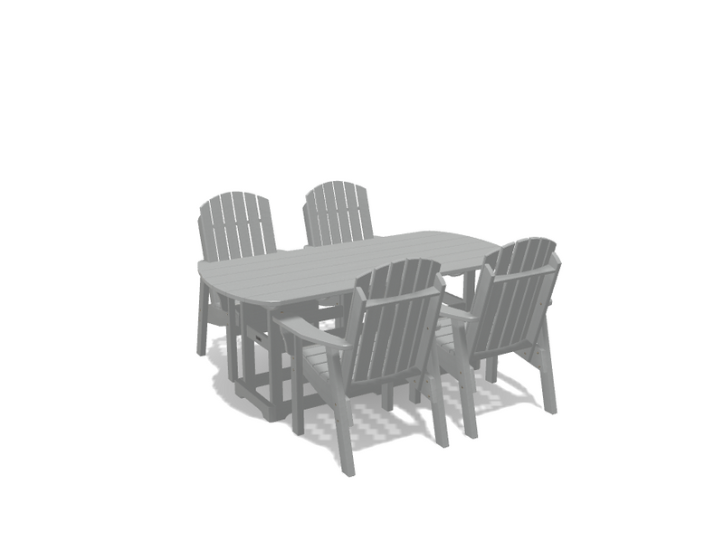 Krahn 34" x 72" Dining Table with 4 Chairs