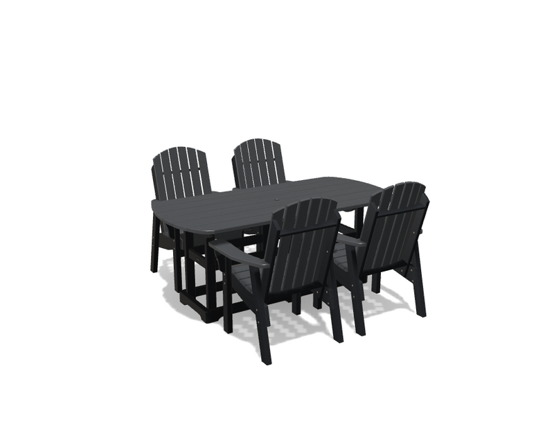 Krahn 34" x 72" Dining Table with 4 Chairs