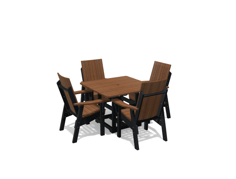 Krahn 40" x 40" Dining Table with 4 Modern Chairs