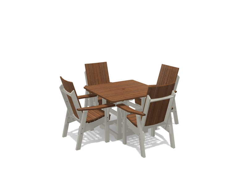 Krahn 40" x 40" Dining Table with 4 Modern Chairs