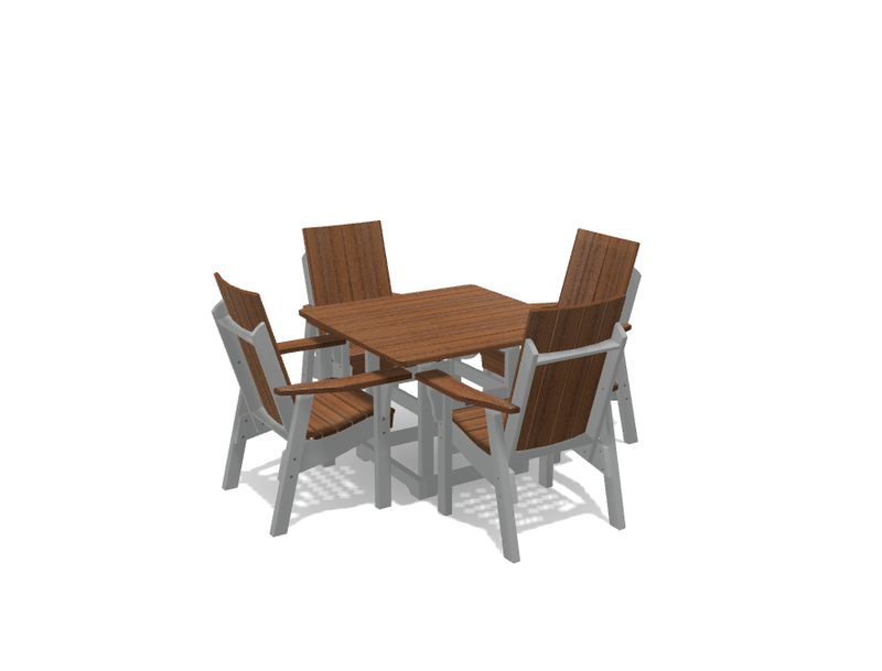 Krahn 40" x 40" Dining Table with 4 Modern Chairs