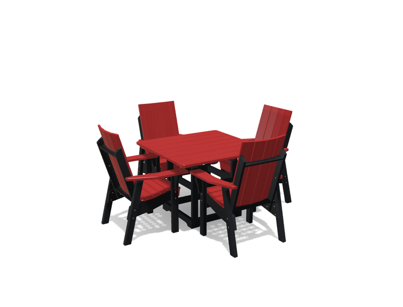 Krahn 40" x 40" Dining Table with 4 Modern Chairs