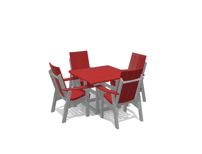 Krahn 40" x 40" Dining Table with 4 Modern Chairs