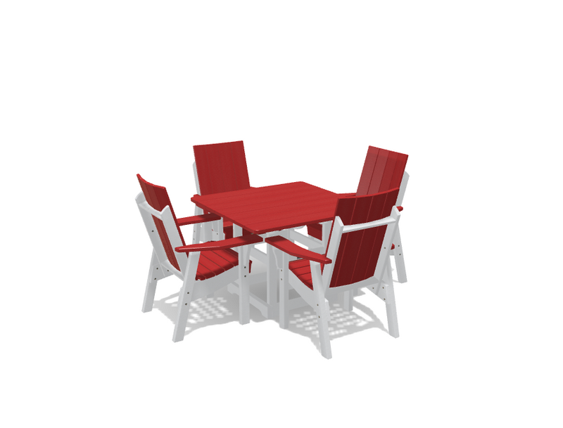 Krahn 40" x 40" Dining Table with 4 Modern Chairs