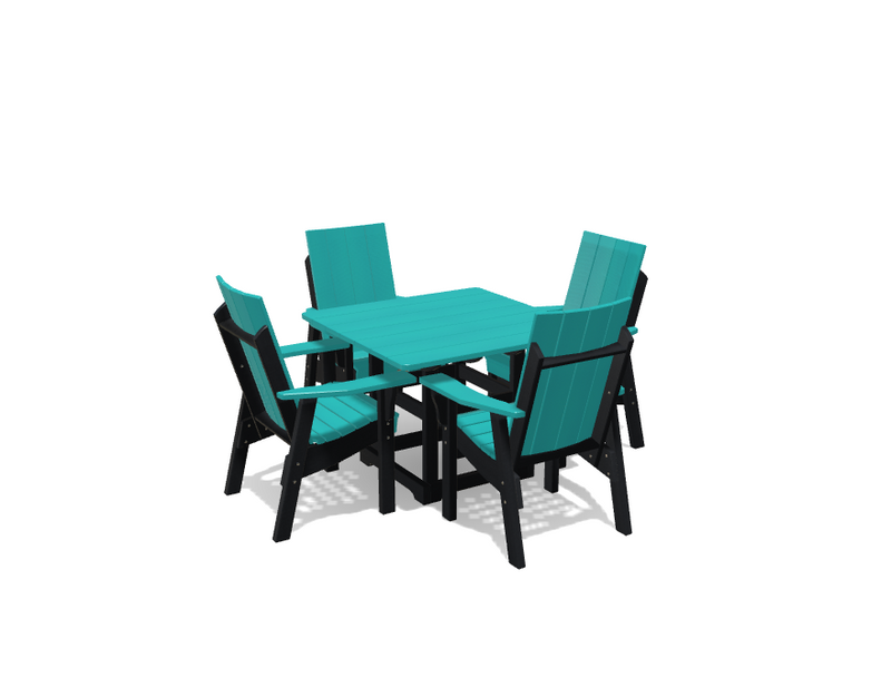 Krahn 40" x 40" Dining Table with 4 Modern Chairs