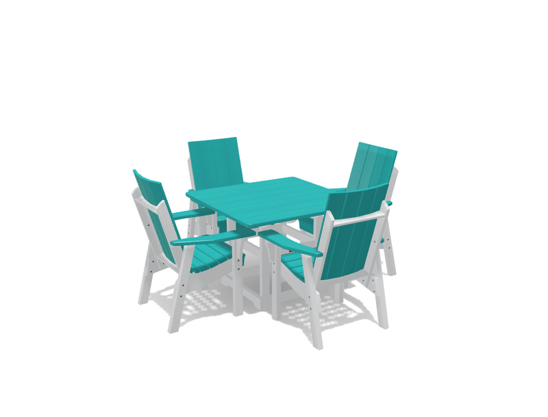 Krahn 40" x 40" Dining Table with 4 Modern Chairs