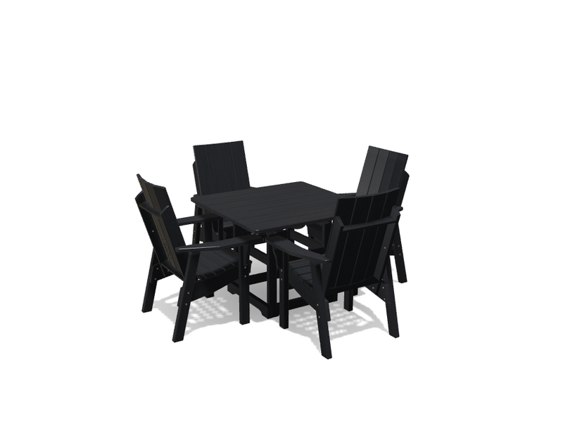 Krahn 40" x 40" Dining Table with 4 Modern Chairs