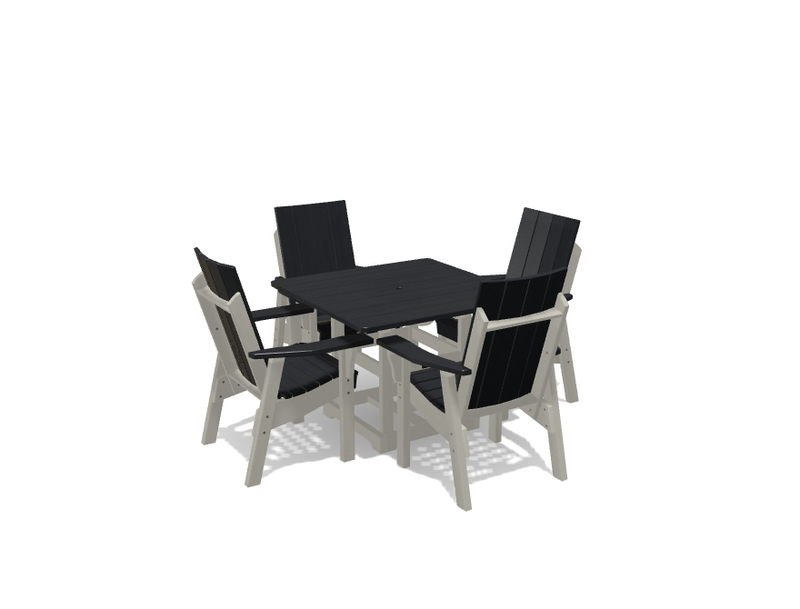 Krahn 40" x 40" Dining Table with 4 Modern Chairs