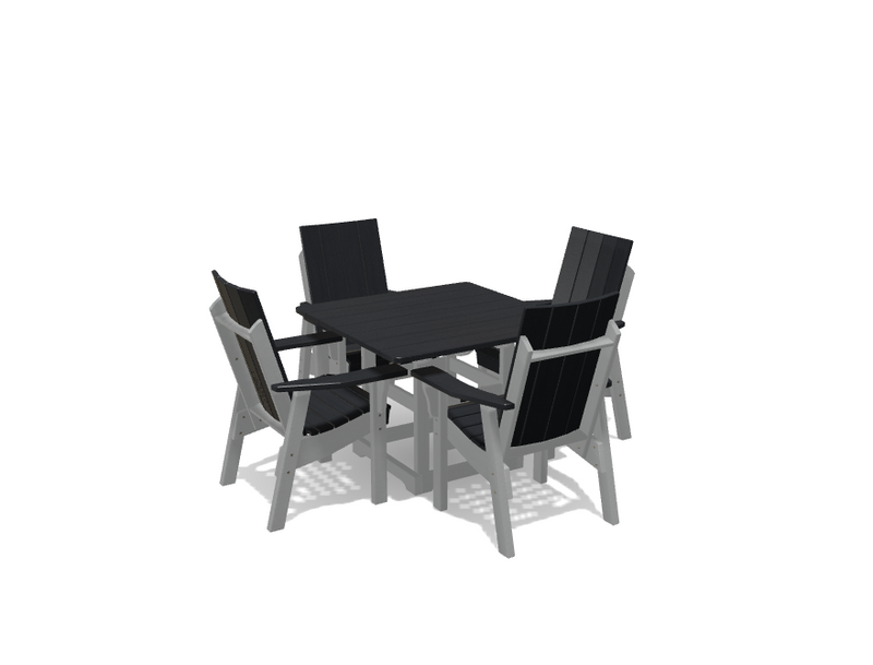 Krahn 40" x 40" Dining Table with 4 Modern Chairs