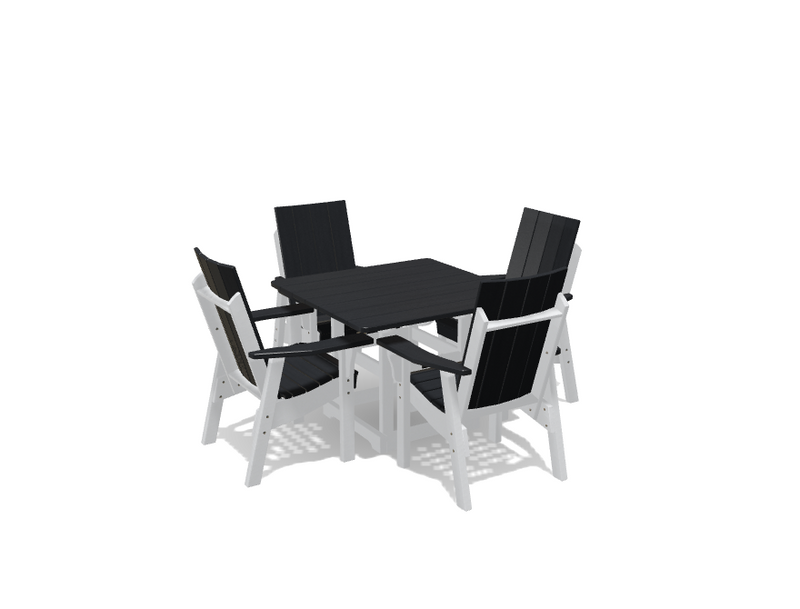 Krahn 40" x 40" Dining Table with 4 Modern Chairs