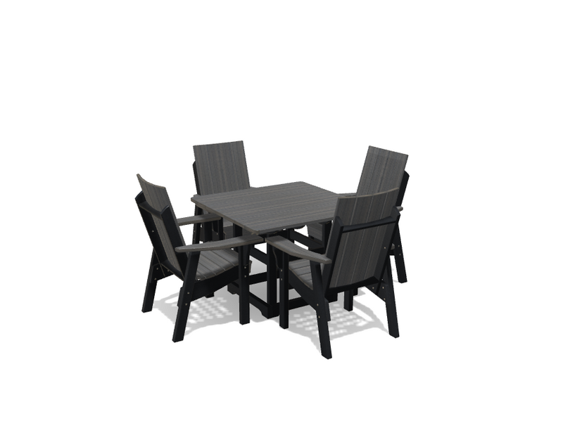 Krahn 40" x 40" Dining Table with 4 Modern Chairs