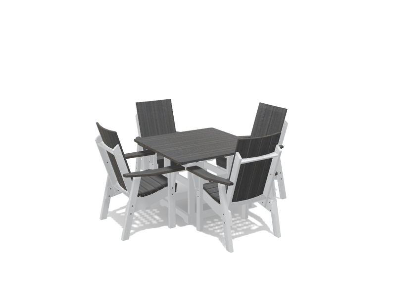 Krahn 40" x 40" Dining Table with 4 Modern Chairs