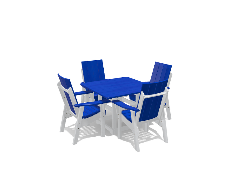 Krahn 40" x 40" Dining Table with 4 Modern Chairs