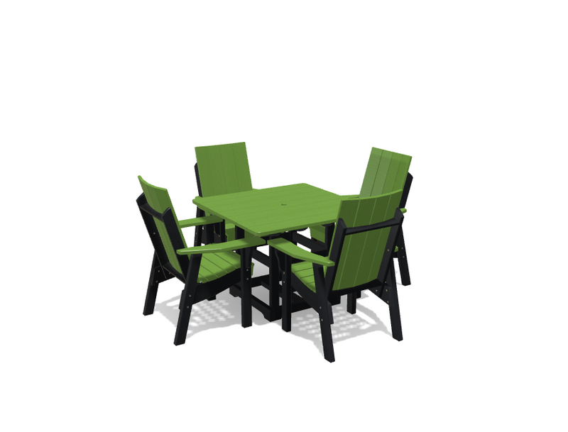 Krahn 40" x 40" Dining Table with 4 Modern Chairs