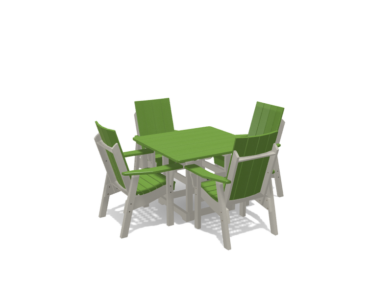 Krahn 40" x 40" Dining Table with 4 Modern Chairs