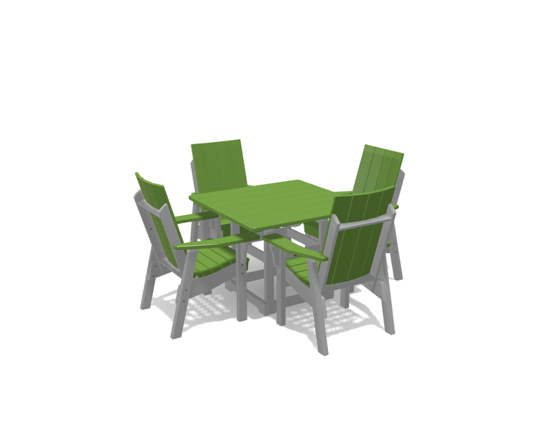 Krahn 40" x 40" Dining Table with 4 Modern Chairs