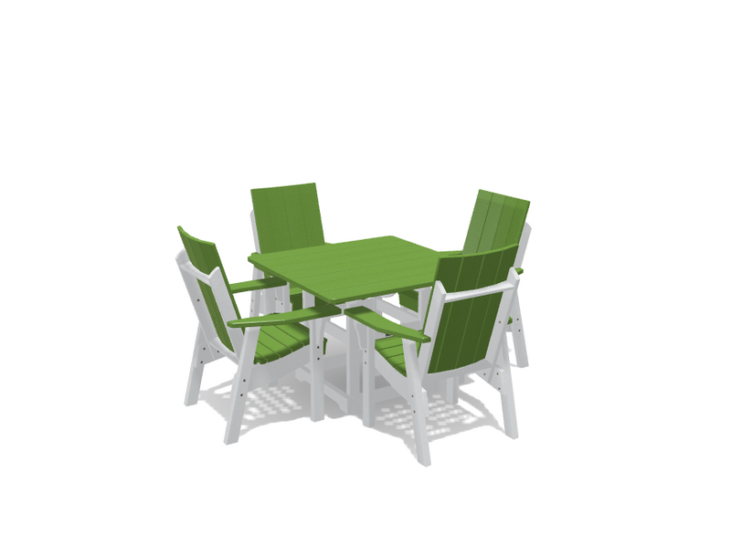 Krahn 40" x 40" Dining Table with 4 Modern Chairs