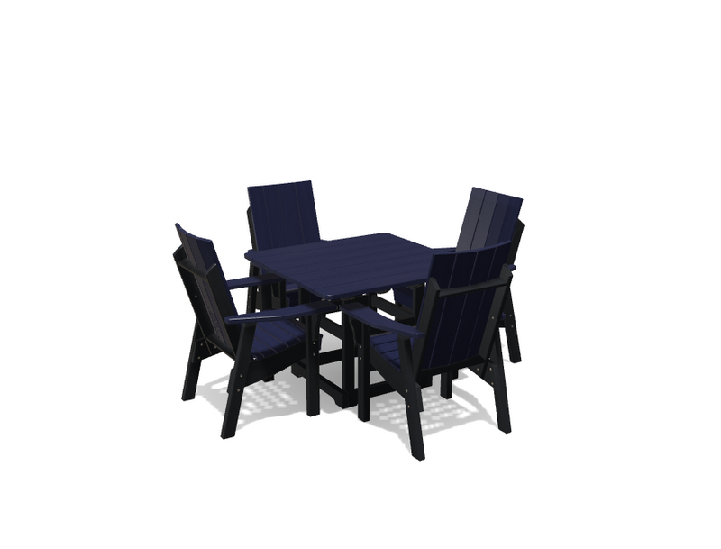 Krahn 40" x 40" Dining Table with 4 Modern Chairs