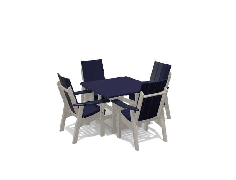Krahn 40" x 40" Dining Table with 4 Modern Chairs