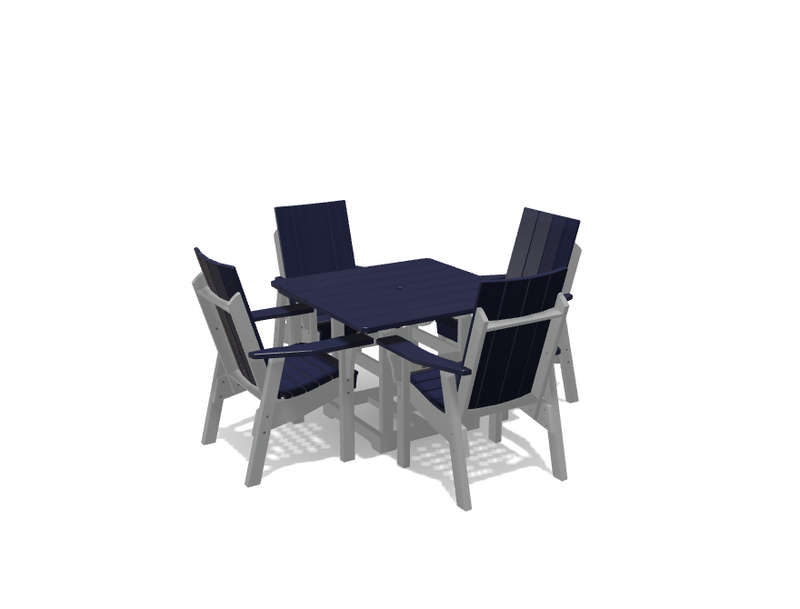 Krahn 40" x 40" Dining Table with 4 Modern Chairs