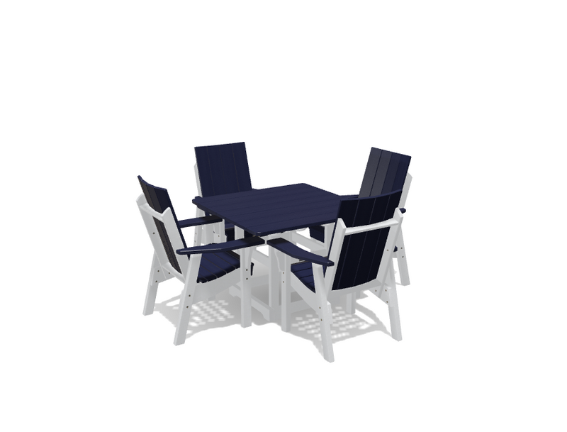 Krahn 40" x 40" Dining Table with 4 Modern Chairs