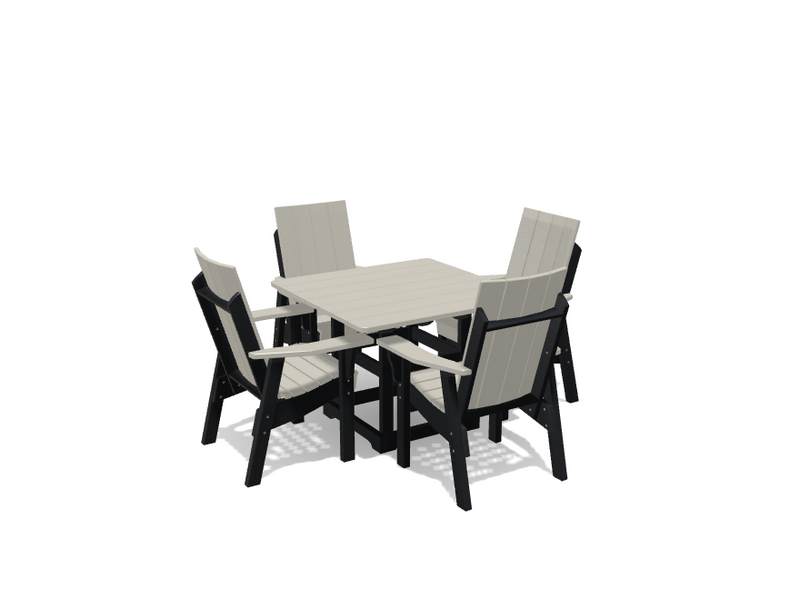 Krahn 40" x 40" Dining Table with 4 Modern Chairs