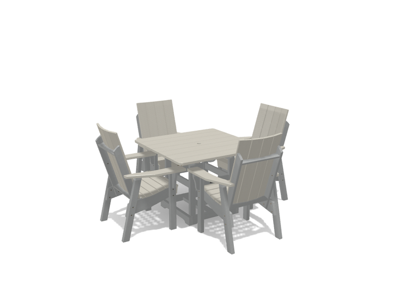 Krahn 40" x 40" Dining Table with 4 Modern Chairs