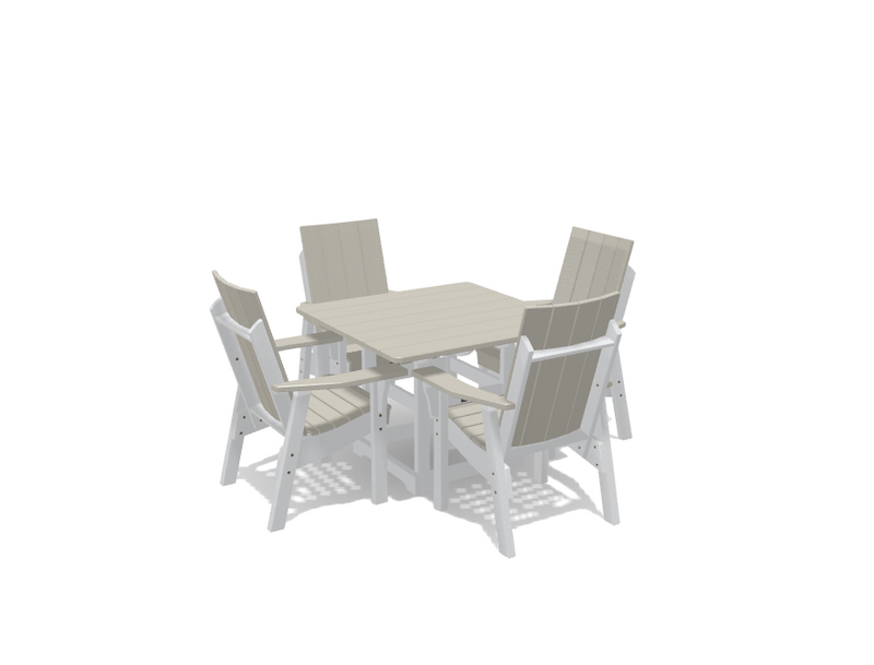 Krahn 40" x 40" Dining Table with 4 Modern Chairs
