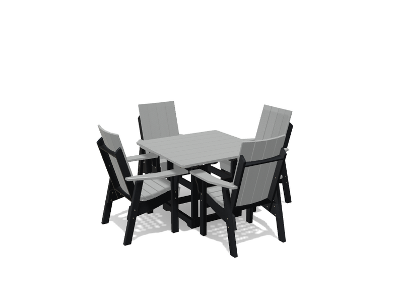 Krahn 40" x 40" Dining Table with 4 Modern Chairs