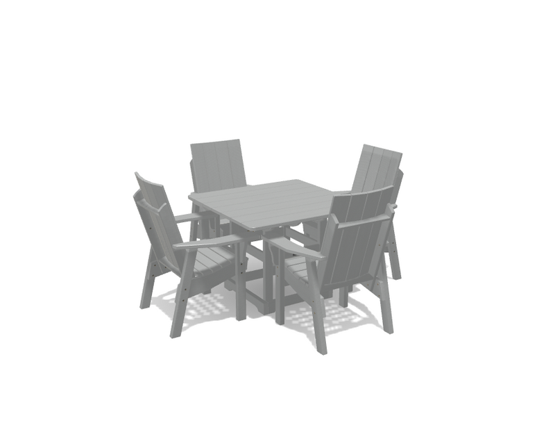 Krahn 40" x 40" Dining Table with 4 Modern Chairs