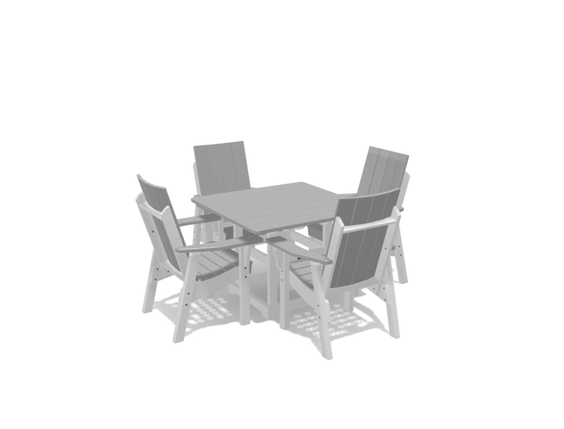 Krahn 40" x 40" Dining Table with 4 Modern Chairs