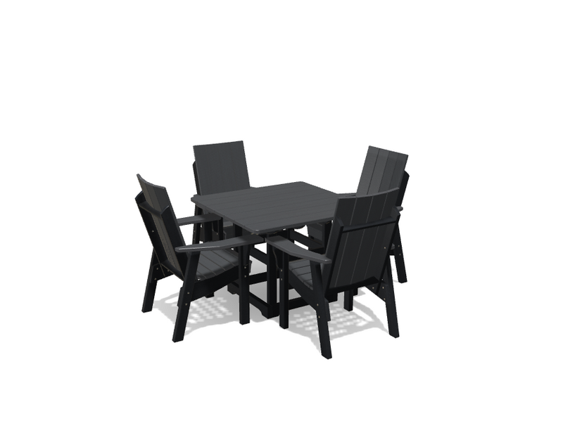Krahn 40" x 40" Dining Table with 4 Modern Chairs