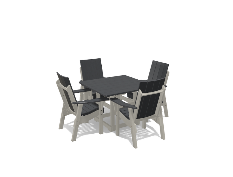 Krahn 40" x 40" Dining Table with 4 Modern Chairs
