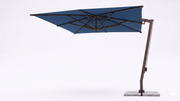 FIM C09 umbrella in Sunbrella Pacific Blue with Peppercorn Brown Frame