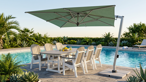 fim patio umbrellas Flexy Aluminum 8' x 12' Rectangular Offset Umbrella FIM Flexy 1014 Offset Patio Umbrella offers sleek Professional umbrellas and outdoor solutions
