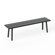 Fred’s Bench in anthracite is a modern aluminum bench designed for relaxed outdoor seating.