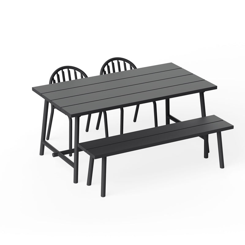 Modern bench designed to pair perfectly with Fred’s Tables and Chairs.