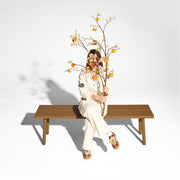 Fred’s Bench brings structure and simplicity to patios and terraces.