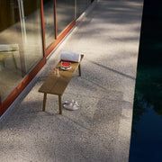 A lightweight outdoor bench with clean lines and everyday versatility.